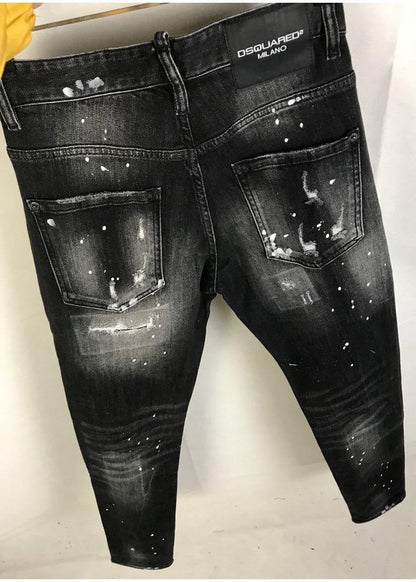 Slim-Fit Distressed Denim Jeans - men's clothing, detail view 4 | LUXIUM MARKET