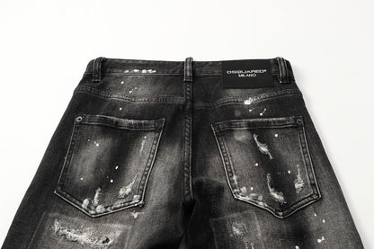 Slim-Fit Distressed Denim Jeans - men's clothing, detail view 5 | LUXIUM MARKET