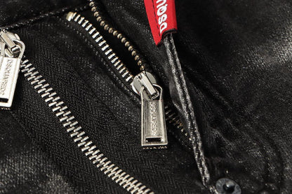 Slim-Fit Distressed Denim Jeans - men's clothing, detail view 6 | LUXIUM MARKET