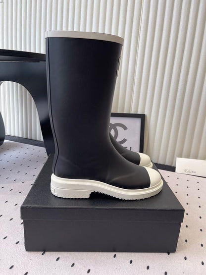 Viral Rubber Boots Black/White - women's shoes, detail view 3 | LUXIUM MARKET