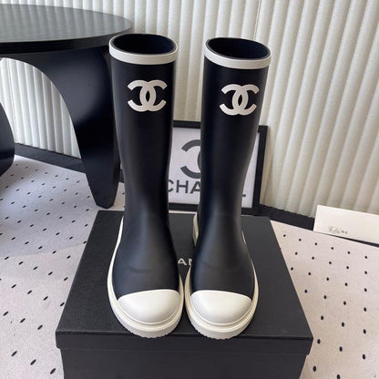 Viral Rubber Boots Black/White - women's shoes | LUXIUM MARKET