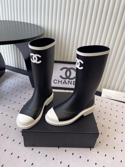 Viral Rubber Boots Black/White - women's shoes, detail view 4 | LUXIUM MARKET