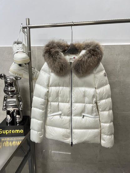 Arctic Luxe Quilted Jacket with Fur Hood - clothing, detail view 2 | LUXIUM MARKET