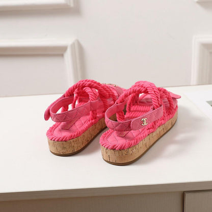 Pink Rope Sandals - women's shoes, detail view 6 | LUXIUM MARKET