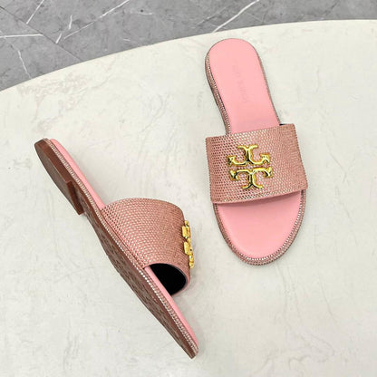Blush Crystal Luxe Slides - women's shoes, detail view 6 | LUXIUM MARKET