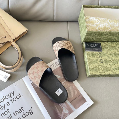 Heritage Pattern Comfort Slides - women's shoes, detail view 4 | LUXIUM MARKET