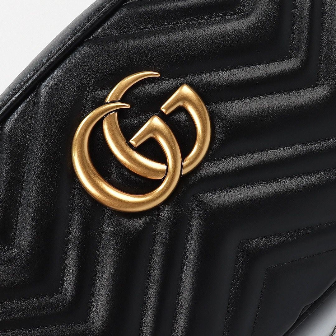 Black Quilted Camera Bag