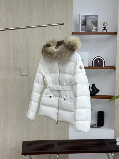 Boreal Quilted Jacket with Fur Hood - clothing, detail view 2 | LUXIUM MARKET