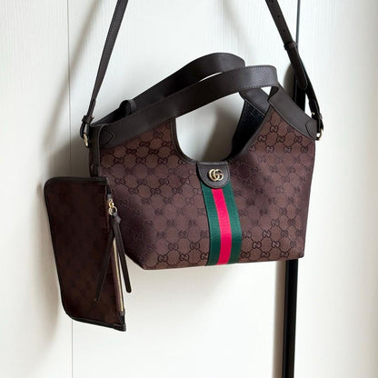 Brown Monogram Shoulder Bag - women's bag, detail view 4 | LUXIUM MARKET