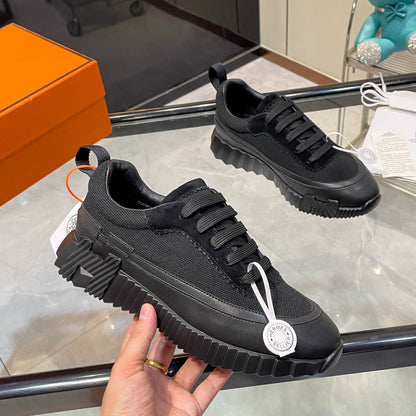H Striped Leather Sneakers - men's shoes | LUXIUM MARKET