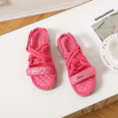 Pink Rope Sandals - women's shoes | LUXIUM MARKET