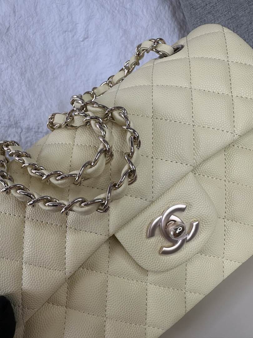 Large classic yellow shoulder bag
