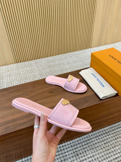 Blush Luxe Comfort Slides - women's shoes, detail view 3 | LUXIUM MARKET