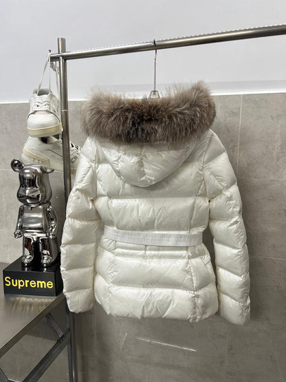 Arctic Luxe Quilted Jacket with Fur Hood - clothing, detail view 4 | LUXIUM MARKET