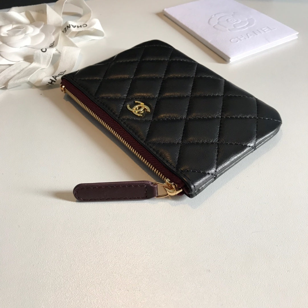 Black Quilted Coin Purse