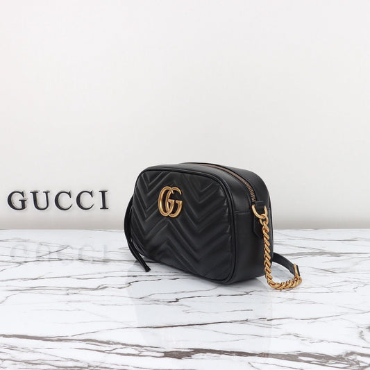 Black Quilted Camera Bag