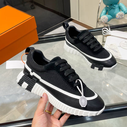 H Striped Leather Sneakers - men's shoes | LUXIUM MARKET