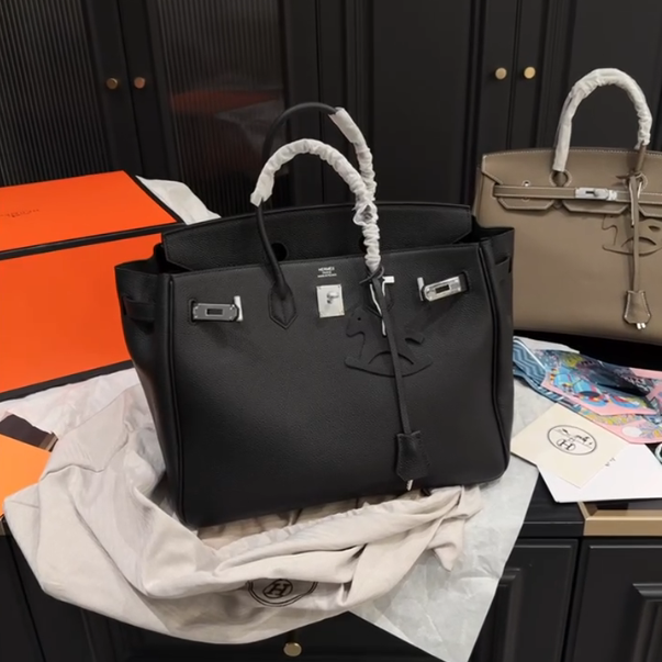 Classic Silver Lock Handbag
