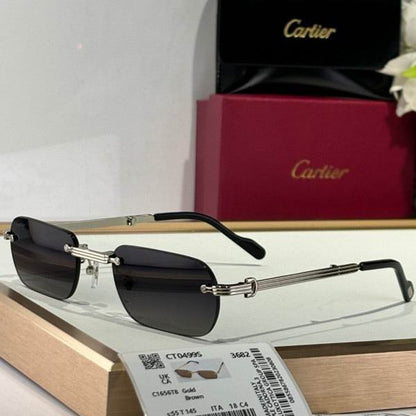 Foldable Rimless Rectangle Sunglasses - men's accessory | LUXIUM MARKET