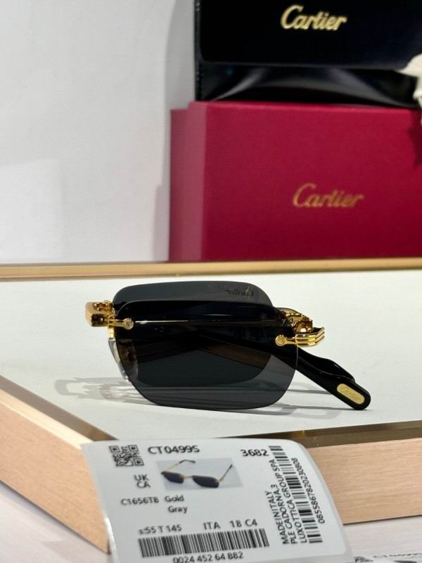 Foldable Rimless Rectangle Sunglasses - men's accessory, detail view 6 | LUXIUM MARKET