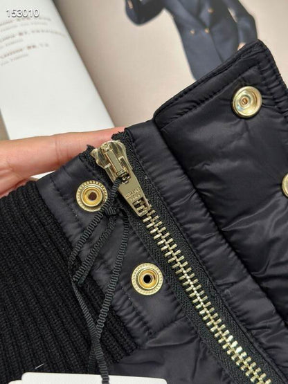 Black Puffer Jacket - clothing, detail view 7 | LUXIUM MARKET