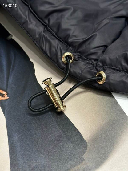 Black Puffer Jacket - clothing, detail view 6 | LUXIUM MARKET