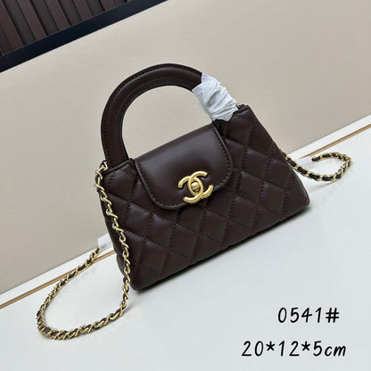 Chocolate Leather Mini Bag - women's bag | LUXIUM MARKET