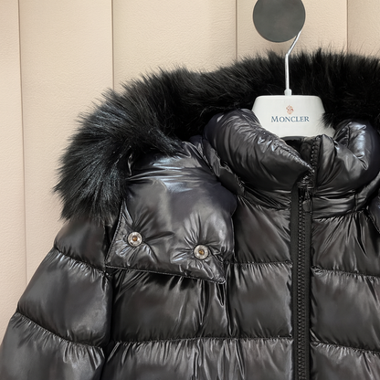 Down Jacket With Fur Hood - clothing, detail view 2 | LUXIUM MARKET