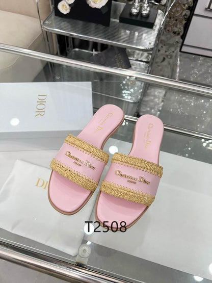 Blush Woven Detail Comfort Slides - women's shoes, detail view 3 | LUXIUM MARKET