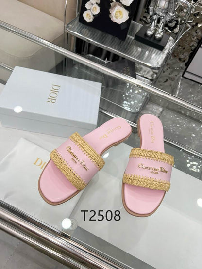 Blush Woven Detail Comfort Slides - women's shoes, detail view 4 | LUXIUM MARKET