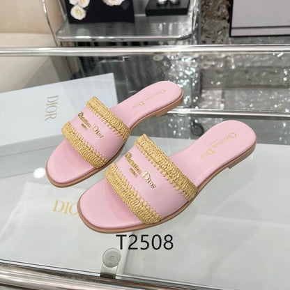 Blush Woven Detail Comfort Slides - women's shoes | LUXIUM MARKET