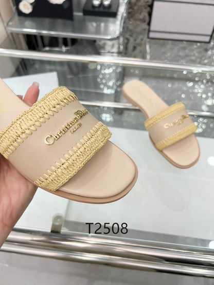Sand Woven Detail Comfort Slides - women's shoes, detail view 2 | LUXIUM MARKET