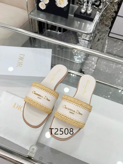 Ivory Woven Detail Comfort Slides - women's shoes, detail view 3 | LUXIUM MARKET