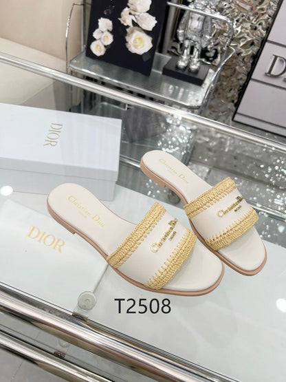 Ivory Woven Detail Comfort Slides - women's shoes, detail view 5 | LUXIUM MARKET