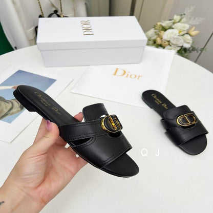 Classic Buckle Detail Comfort Slides - women's shoes, detail view 3 | LUXIUM MARKET