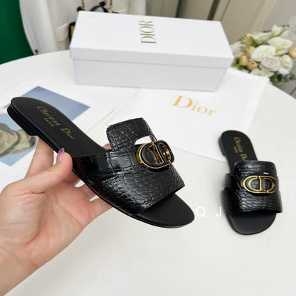 Textured Buckle Luxe Slides - women's shoes | LUXIUM MARKET