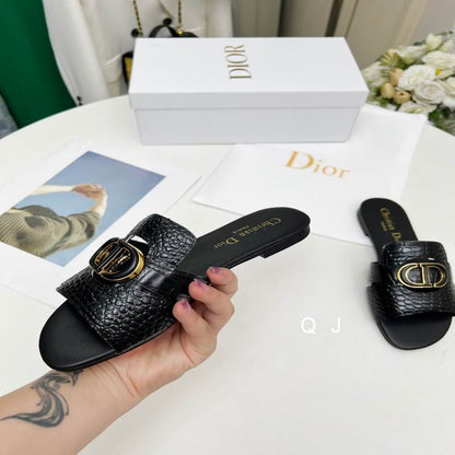 Textured Buckle Luxe Slides - women's shoes, detail view 2 | LUXIUM MARKET