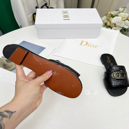 Textured Buckle Luxe Slides - women's shoes, detail view 4 | LUXIUM MARKET