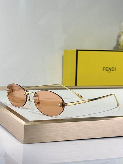 Slim Oval Metal Sunglasses - women's accessory, detail view 13 | LUXIUM MARKET