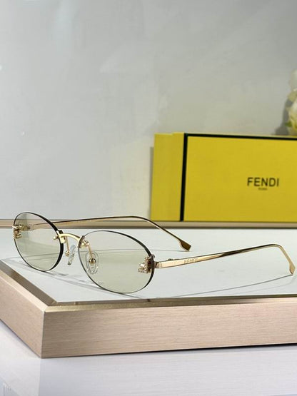 Slim Oval Metal Sunglasses - women's accessory, detail view 5 | LUXIUM MARKET