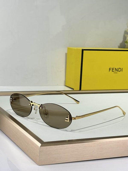 Slim Oval Metal Sunglasses - women's accessory, detail view 3 | LUXIUM MARKET