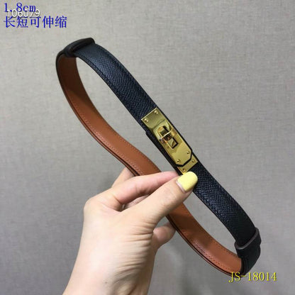 Adjustable Leather Belt 18MM - women's accessory, detail view 2 | LUXIUM MARKET