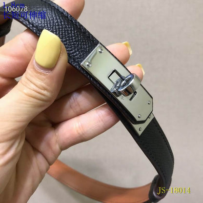 Adjustable Leather Belt 18MM - women's accessory, detail view 3 | LUXIUM MARKET