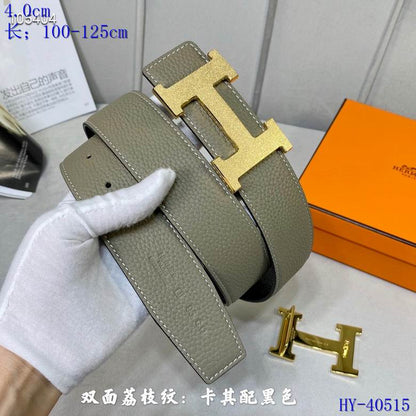 Iconic Reversible Leather Belt - men's accessory, detail view 2 | LUXIUM MARKET