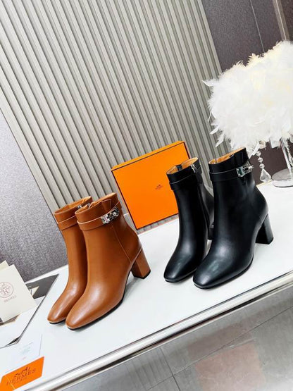 Leather Ankle Boots - women's shoes, detail view 6 | LUXIUM MARKET