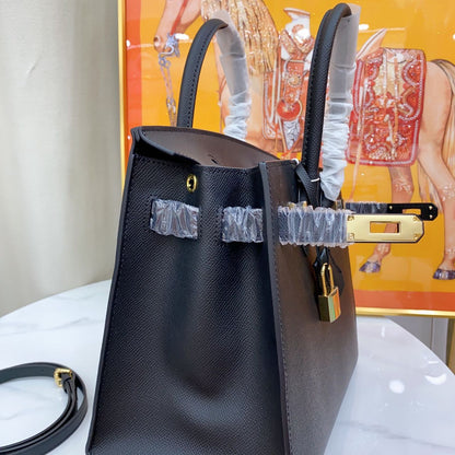 Classic Black Lock Handbag - women's bag, detail view 7 | LUXIUM MARKET