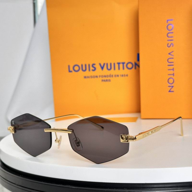 Rimless Geometric Sunglasses - women's accessory, detail view 3 | LUXIUM MARKET