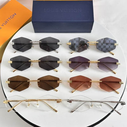 Rimless Geometric Sunglasses - women's accessory, detail view 9 | LUXIUM MARKET