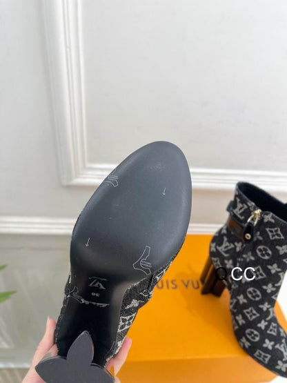 Denim Ankle Boots - women's shoes, detail view 2 | LUXIUM MARKET