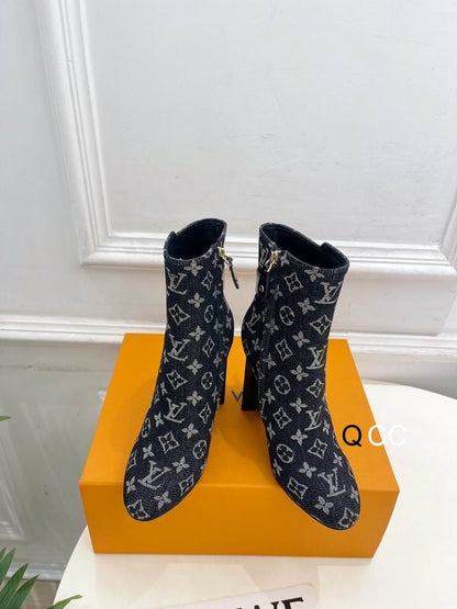 Denim Ankle Boots - women's shoes, detail view 3 | LUXIUM MARKET